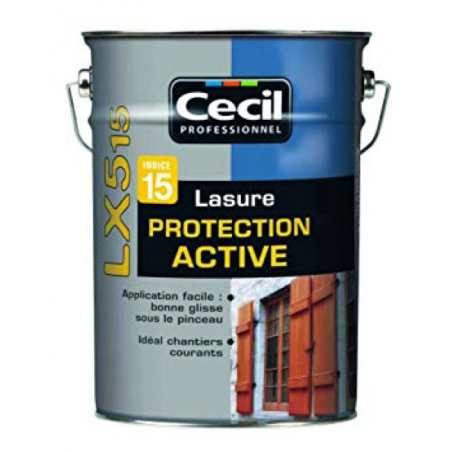 Lasure incolore 5L CECIL LX515 Protection Active Indice 15 - Kadro