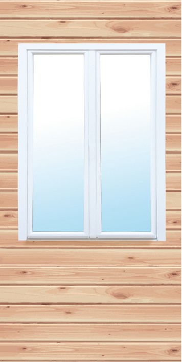 Module fenêtre PVC 2 vantaux 100x135cm avec grille de ventilation